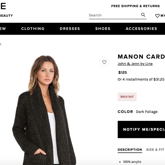 REVOLVE Manon Chunky Black Knit Open Cardigan - Picture 7 of 8